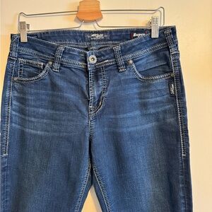 Silver Jeans Dark Blue Suki High Straight